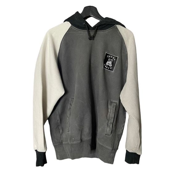 Teddy Fresh Color Block Gray Hoodie Small - Picture 1 of 3